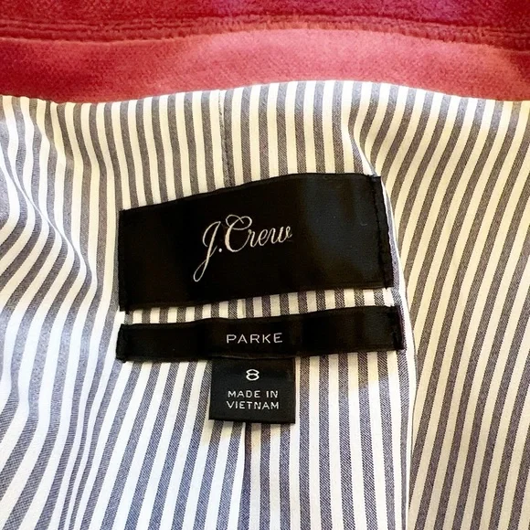 J Crew Pink Velvet Parke Blazer - Picture 7 of 13
